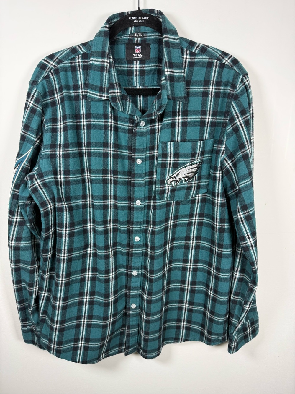 NFL | Philadelphia Eagles Cotton Flannel Plaid Button Up Size XL
